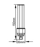 CLA LED PLC Lamps and Globes 4000K 8W 220-240V IP20 - PLC002 - CLA Lighting