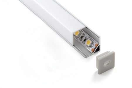 Azoogi Square Corner LED Channel and Accessories 1616 Anodised Aluminium - PR007