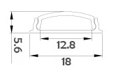 Azoogi Bendable Profile LED Channels and Accessories 1805 Anodised Aluminium - PR125