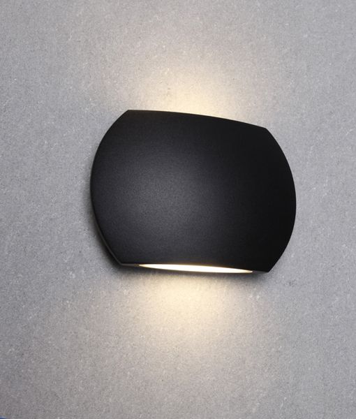 CLA REMO: LED Surface mounted up/down Exterior Wall Lights 3000K Black / Sand White 6.8W 220-240V IP54 - REMO
