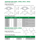 SAL Reducer Ring S9922 S9923 Success LED Downlights 240mm / 280mm - S9922, S9923 - SAL Lighting