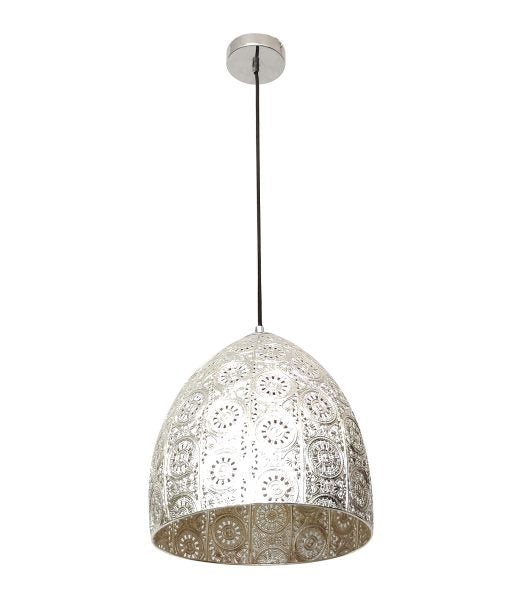 CLA Sari Ellipse Embossed Interior Pendant Aged Brass/ Chrome 220-240V - SARI1, SARI2 - CLA Lighting