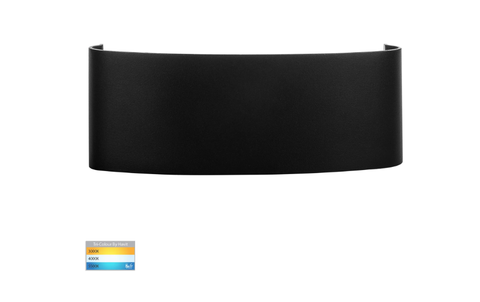 Havit Maro Up & Down Exterior Wall Lights Tri - Black 8x1W 12V/240V IP54 - HV3697T-BLK-12V, HV3697T-BLK-240V - Havit Lighting