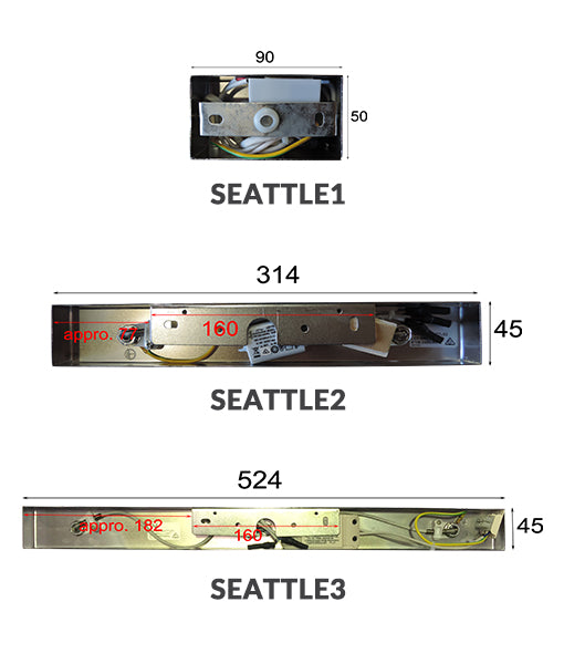 CLA Seattle Bar Interior Wall Light 3000K Chrome 3W/ 2x3W/ 3x3W 220-240V IP20 - SEATTLE