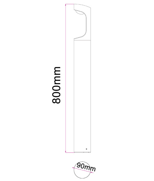 CLA SETH: Exterior Surface Mounted Wall Lights & LED Bollards 3000K Matt Black 9W 100-240V IP54 - SETH1, SETH2, SETH3, SETH4 - CLA Lighting
