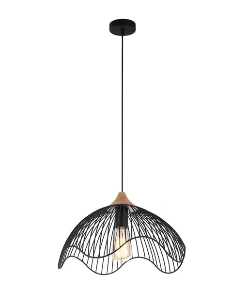 CLA SPIAGGIA: Wavy Edge Cone / Dome Interior Pendant Matt Black / Matt White 220-240V - SPIAGGIA1, SPIAGGIA2, SPIAGGIA3, SPIAGGIA4 - CLA Lighting
