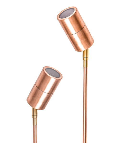 CLA MR16 Exterior Adjustable Head Garden Spike Light Aged Brass/ Polished Brass/ Black/ Stainless Steel/ Copper/ Titanium 12-25V IP65 - SPMS