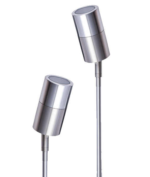 CLA MR16 Exterior Adjustable Head Garden Spike Light Aged Brass/ Polished Brass/ Black/ Stainless Steel/ Copper/ Titanium 12-25V IP65 - SPMS