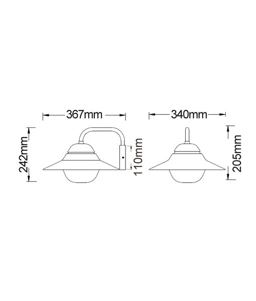 CLA Spy Exterior Pendant or Wall Lights Matt Black / Matt White 220-240V IP44 - SPY-C1, SPY-C2, SPY-W1, SPY-W2