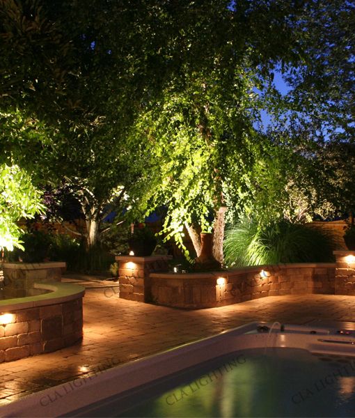 CLA STE: Exterior Surface Mounted Curved Garden Step and Up Lights Aged Bronze 220-240V IP65 - STE12