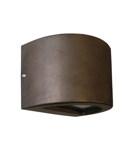 CLA STE: Exterior Surface Mounted Curved Garden Step and Up Lights Aged Bronze 220-240V IP65 - STE12