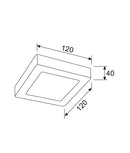 CLA SURFACETRI: Square Dimmable Surface Mounted LED Oysters Tri - White 6/18W 240V IP40 - SURFACETRI1S, SURFACETRI3S - CLA Lighting