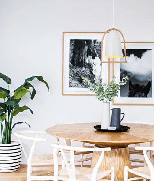 CLA SWING: Oblong / Dome / Ellipse Wood Frame Interior Pendant Matt Black / Matt White 220-240V - SWING1, SWING2, SWING3, SWING4, SWING5, SWING6 -CLA Lighting