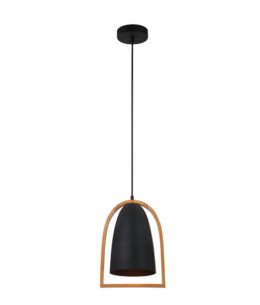 CLA SWING: Oblong / Dome / Ellipse Wood Frame Interior Pendant Matt Black / Matt White 220-240V - SWING1, SWING2, SWING3, SWING4, SWING5, SWING6 -CLA Lighting
