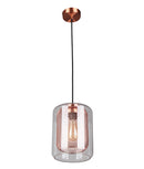 CLA TONO: Mesh Internal and Clear Glass Oblong Interior Pendant Black / Copper / Brass 220-240V - TONO1, TONO2, TONO3 - CLA Lighting