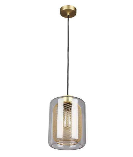 
CLA TONO: Mesh Internal and Clear Glass Oblong Interior Pendant Black/ Copper/ Brass 220-240V - TONO1, TONO2, TONO3
