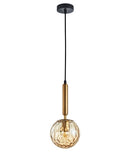 CLA TRATTINO1: Spherical Glass Brass Highlight Interior Pendant Bronze Amber 220-240V IP20 - TRATTINO1, TRATTINO1X3R, TRATTINO1X3S -CLA Lighting