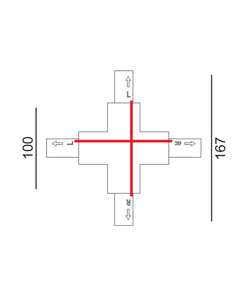 CLA 4 Wire 3 Circuit Universal Tracks, Connectors, End Cap & Live End Accessories White - TRK3WH - CLA Lighting