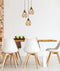 CLA TULIP1: Wine Glass Ribbed Interior Pendant Bronze Amber 220-240V - TULIP1, TULIP1X3R, TULIP1X3S - CLA Lighting