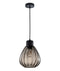 CLA TULIP2: Wine Glass Ribbed Interior Pendant Black Smoke 220-240V - TULIP2, TULIP2X3R, TULIP2X3S - CLA Lighting