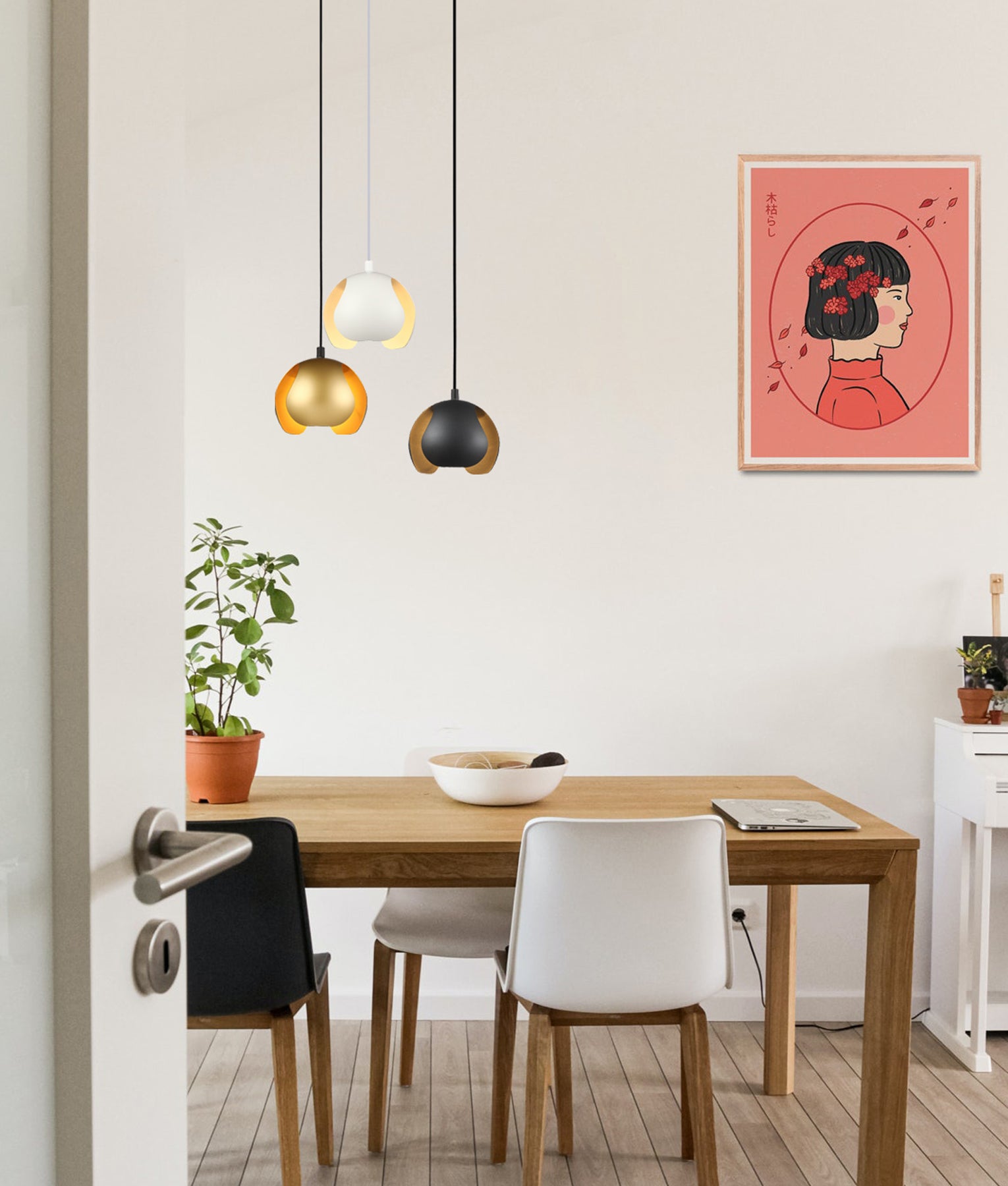 CLA VAINA: Iron Dome Interior Pendant Black/ White/ Matt Gold/ Antique Copper 220-240V - VAINA1, VAINA2, VAINA3, VAINA4