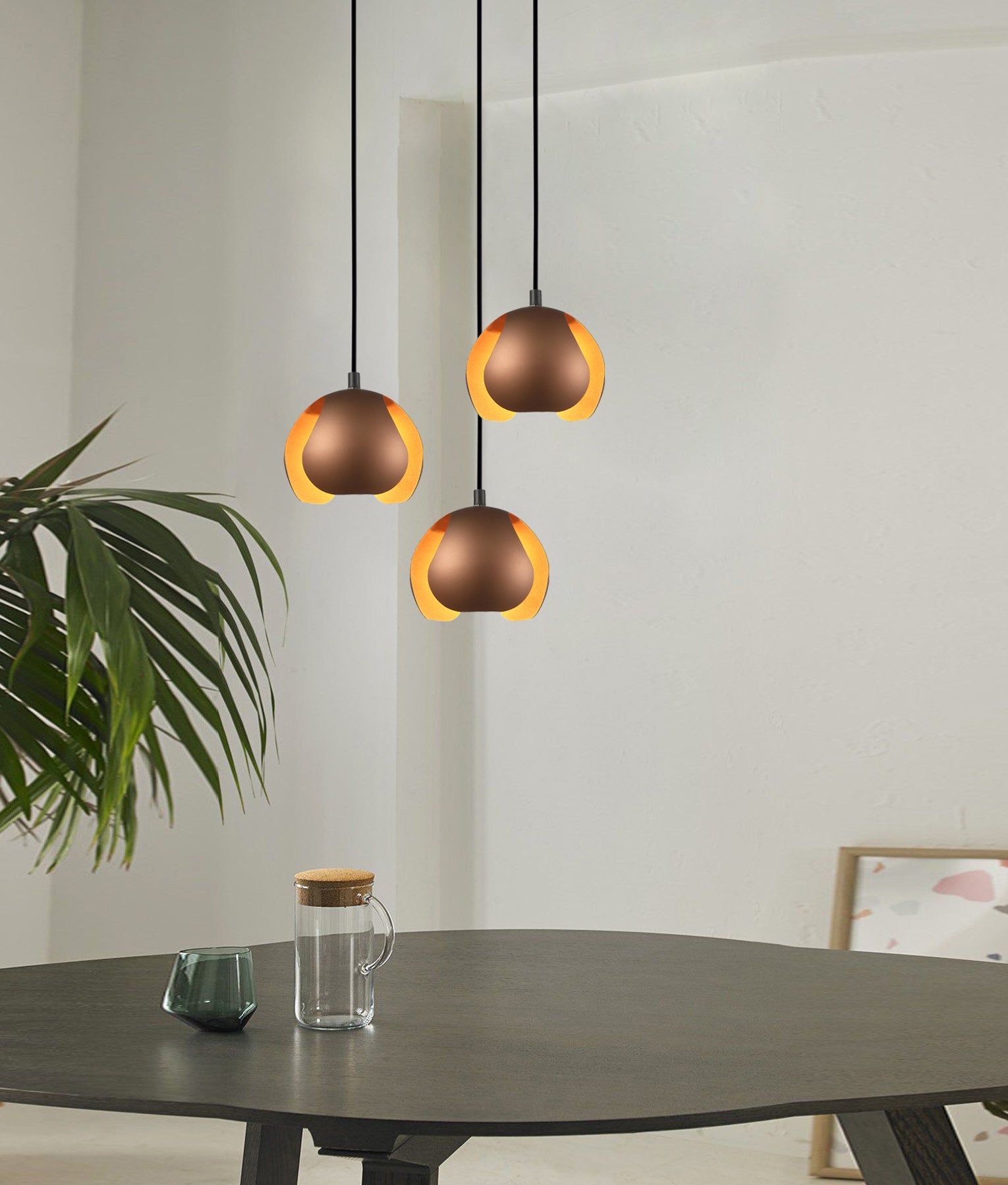 CLA VAINA: Iron Dome Interior Pendant Black/ White/ Matt Gold/ Antique Copper 220-240V - VAINA1, VAINA2, VAINA3, VAINA4
