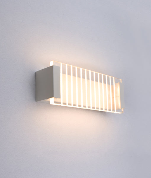 CLA Vienna with Clear and Frosted Ribbed Diffuser LED Interior Wall Light 3000K Matt White 12W 220-240V IP20 - VIENNA