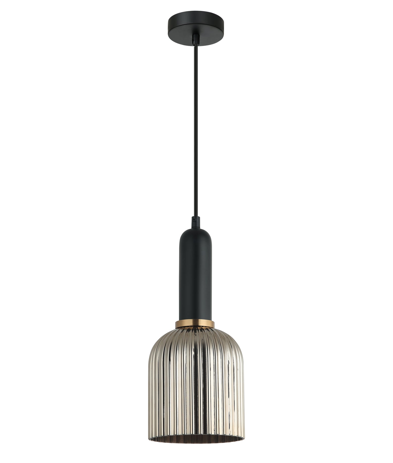 CLA VINTAJ: Ellipse Ribbed Glass Interior Pendant Copper/ Chrome/ Clear/ Smoke/ Green/ Amber 220-240V - VINTAJ7, VINTAJ8, VINTAJ9, VINTAJ10, VINTAJ11, VINTAJ12
