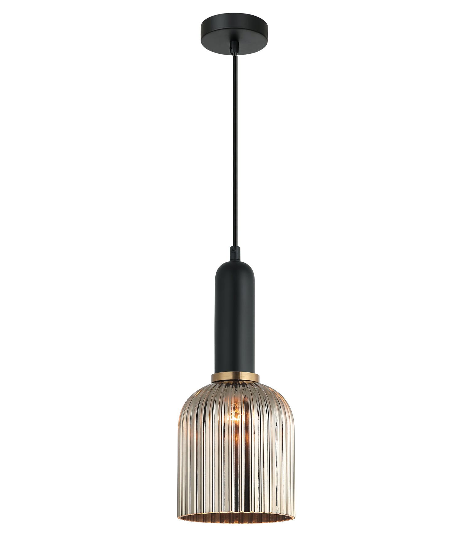 CLA VINTAJ: Ellipse Ribbed Glass Interior Pendant Copper/ Chrome/ Clear/ Smoke/ Green/ Amber 220-240V - VINTAJ7, VINTAJ8, VINTAJ9, VINTAJ10, VINTAJ11, VINTAJ12
