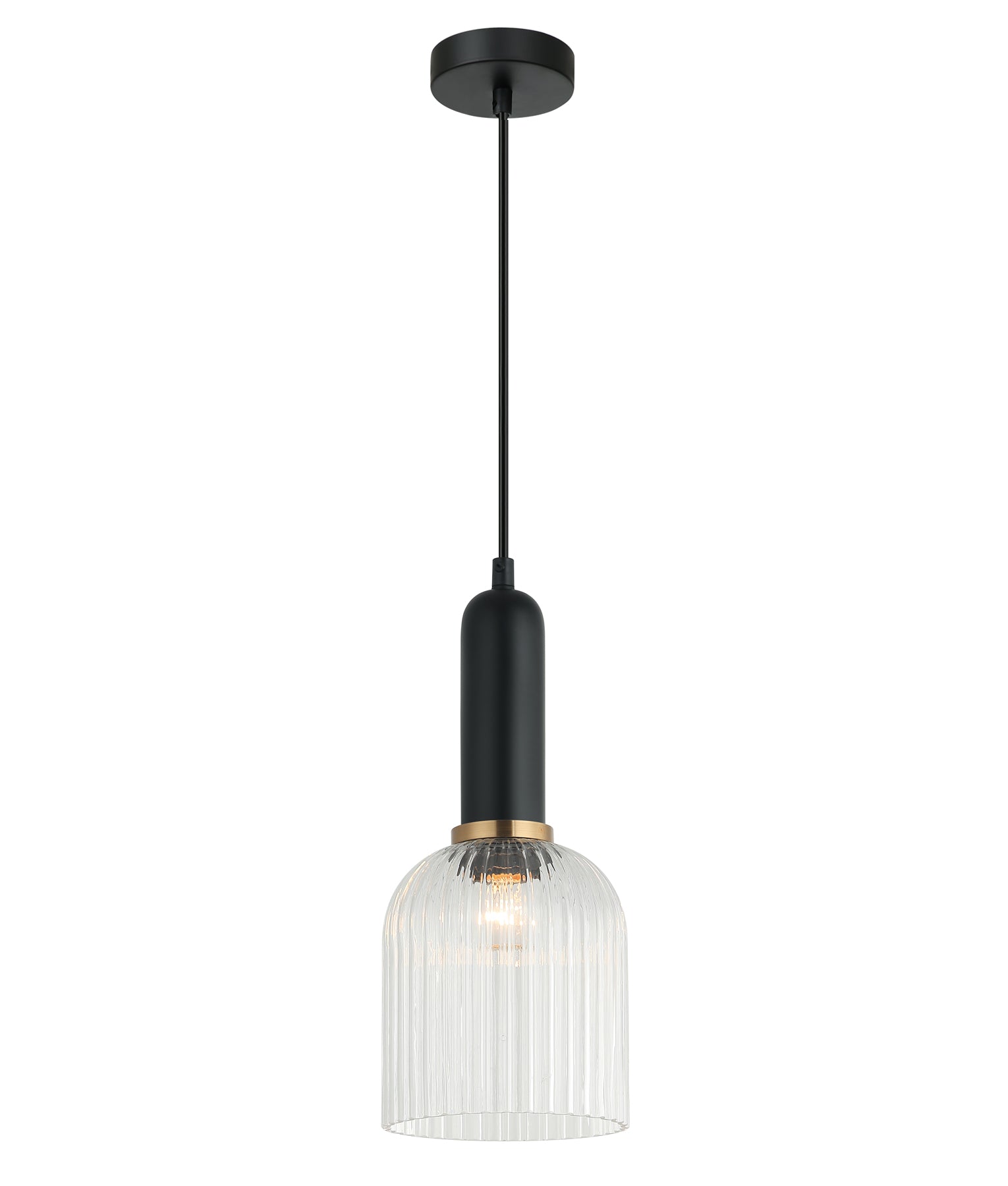 CLA VINTAJ: Ellipse Ribbed Glass Interior Pendant Copper/ Chrome/ Clear/ Smoke/ Green/ Amber 220-240V - VINTAJ7, VINTAJ8, VINTAJ9, VINTAJ10, VINTAJ11, VINTAJ12