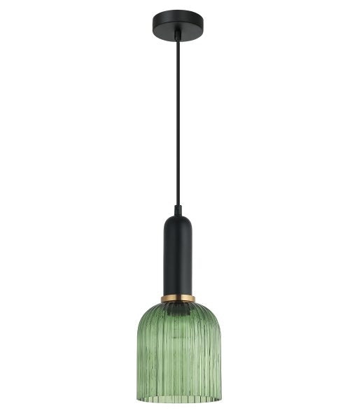 CLA VINTAJ: Ellipse Ribbed Glass Interior Pendant Copper/ Chrome/ Clear/ Smoke/ Green/ Amber 220-240V - VINTAJ7, VINTAJ8, VINTAJ9, VINTAJ10, VINTAJ11, VINTAJ12
