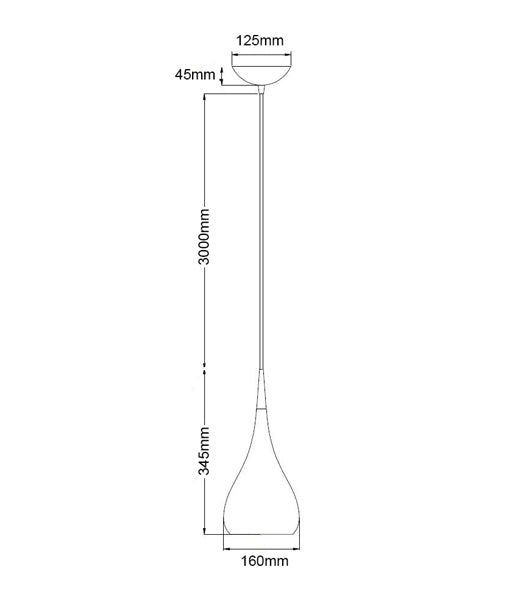 CLA ZARA: Modern Bell/ Dome Shape Interior Pendant Oak/ Matt Black/ Burl Wood 220-240V - ZARA