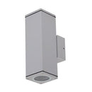 ALPHA-2 Up/Down Exterior Wall light GU10 LED 2 X 6W 240V IP65 - Anodised Aluminium