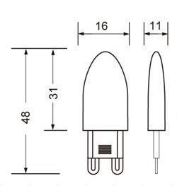 Azoogi G9 LED Lamps and Globes 2700K 6000K 4W 240V - G9_03, G9_04