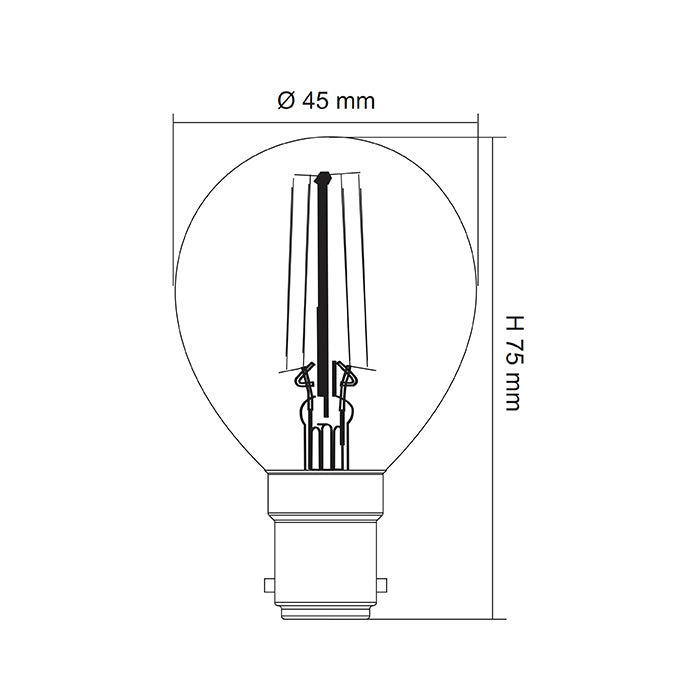 SAL Fancy Round LFR Lamps and Globes 2700K 5000K 4W 240V IP20 - LFR50 - SAL Lighting