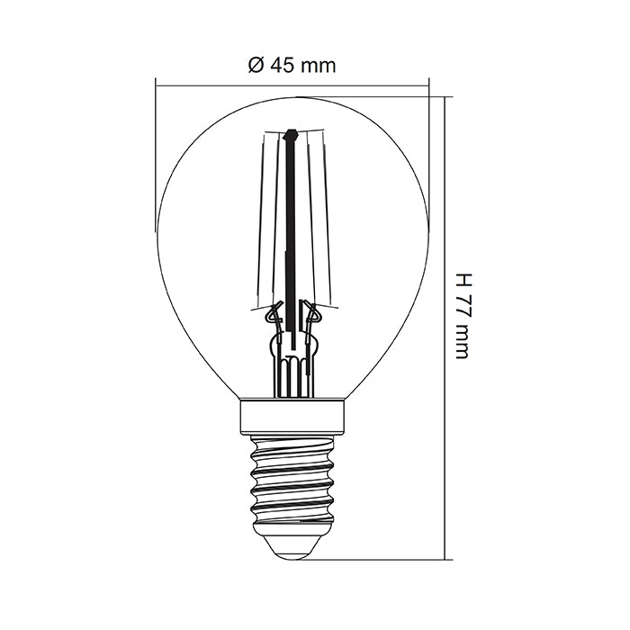 SAL Fancy Round LFR Lamps and Globes 2700K 5000K 4W 240V IP20 - LFR50 - SAL Lighting