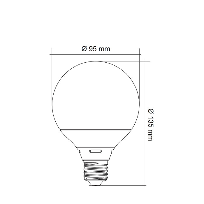 SAL Spherical LG95 Lamps and Globes 2700K 5000K Clear 6W 240V IP20 - LG95 - SAL Lighting