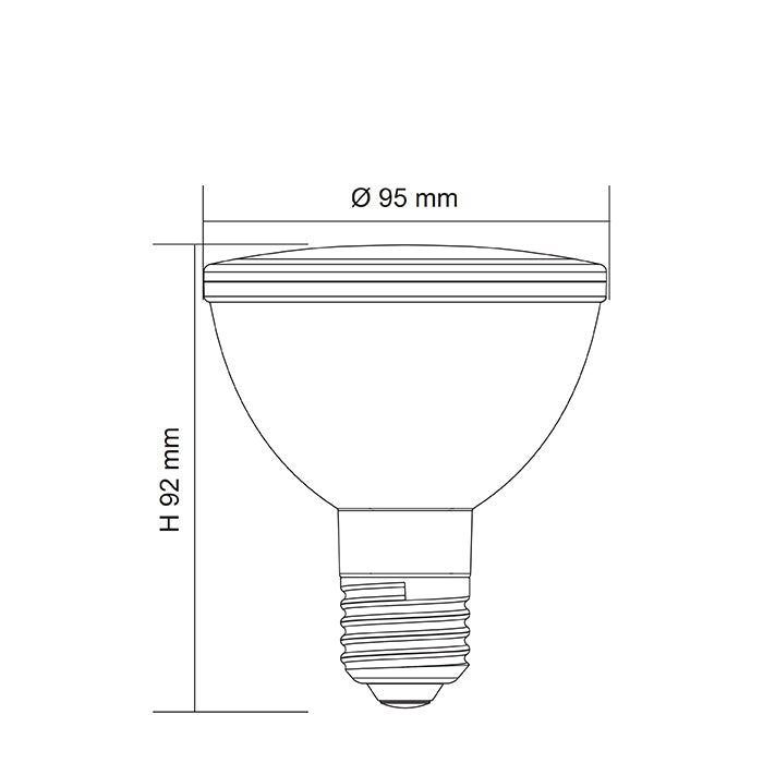 SAL LPAR30 Lamps and Globes 3000K 6000K 9W 240V IP65 - LPAR30 WW, LPAR30 DL - SAL Lighting