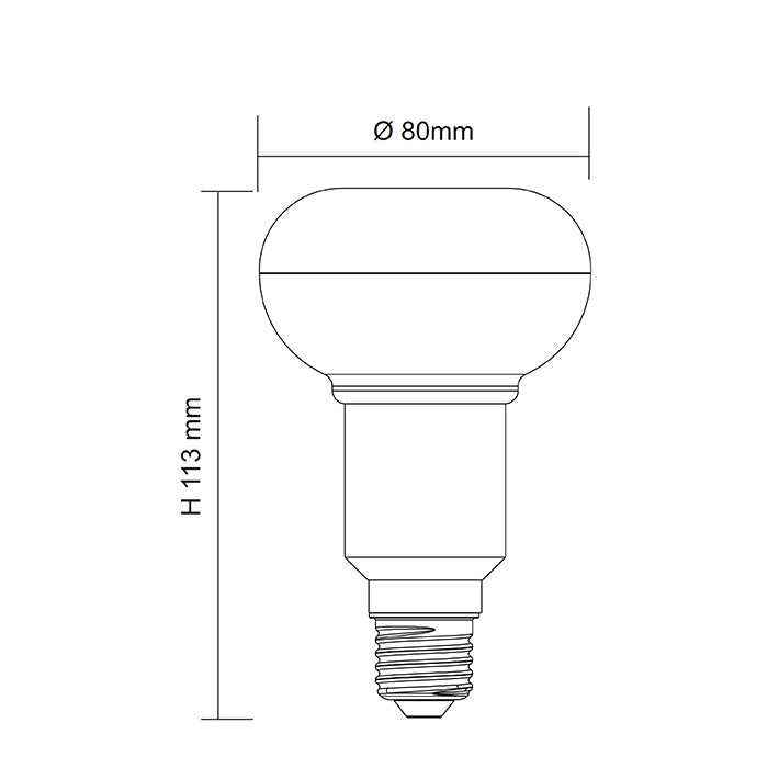 SAL R Series LR80 Lamps and Globes 3000K 6000K Opal 9W 240V IP20 - LR80WW, LR80DL - SAL Lighting