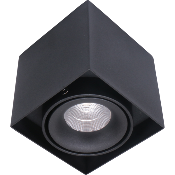SAL Dice II S9016 LED Surface Mounted Downlight 3000K Black 8W 240V - S9016WW/BK - SAL Lighting