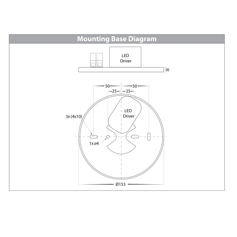Nella Black 18w Surface Mounted LED Downlight HV5805T BLK HV5805T