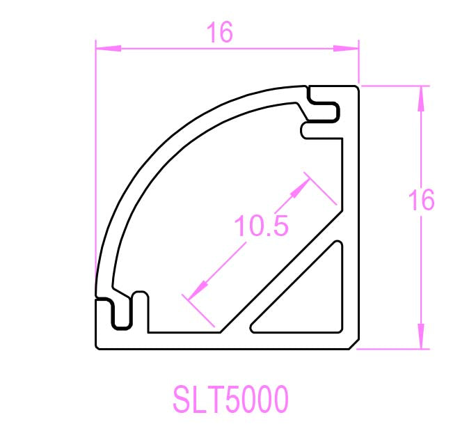 SAL SLT LED Strip and Channels Opal White / Anodised Silver - SLT5000 - SAL Lighting
