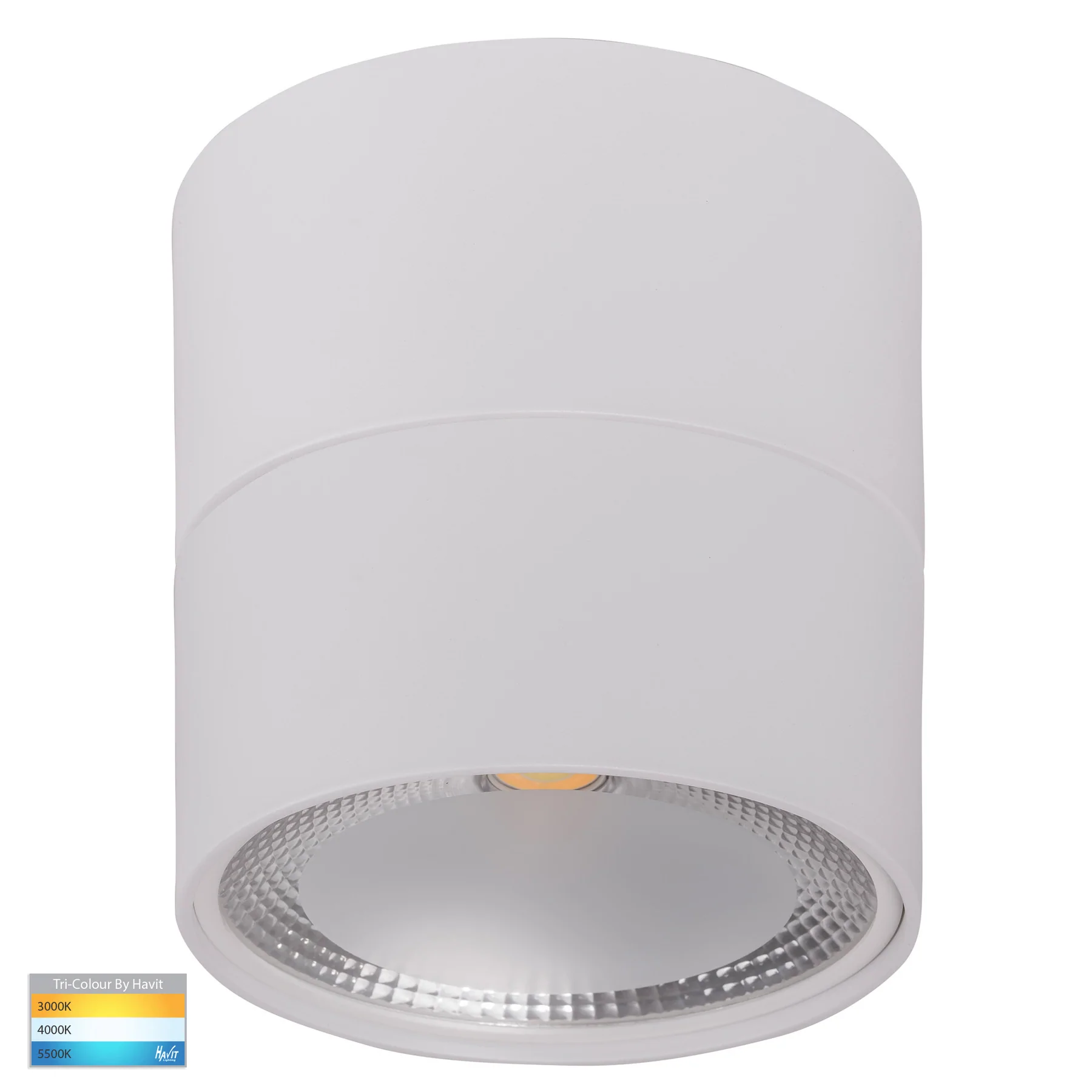 Havit Nella LED Surface Mounted Downlight with Extension Tri- White 18W 240V/12V IP54 - HV5805T-WHT-EXT, HV5805T-WHT-EXT-12V